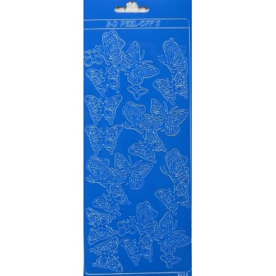 Peel Off Papillon Bleu Foncé