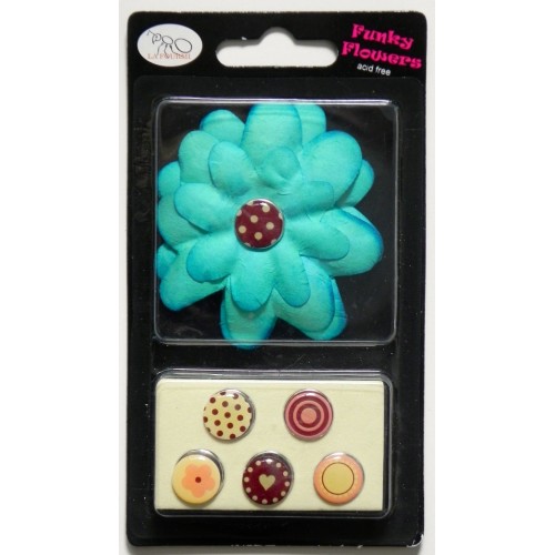 Funky Flowers Turquoise