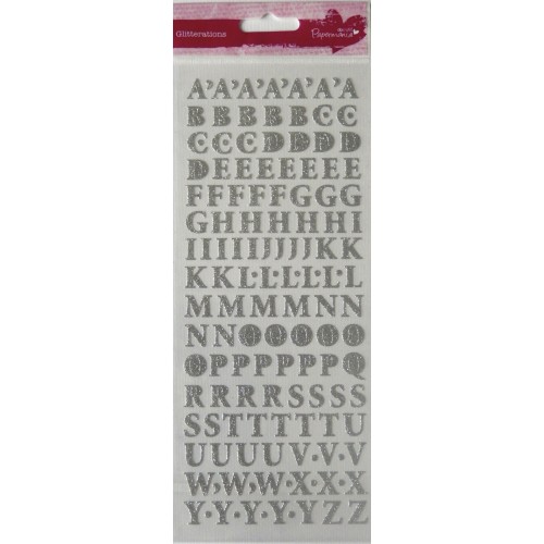 Alphabet Stickers Argent Docrafts
