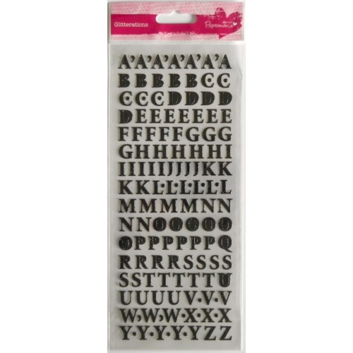 Alphabet Stickers Noir Docrafts
