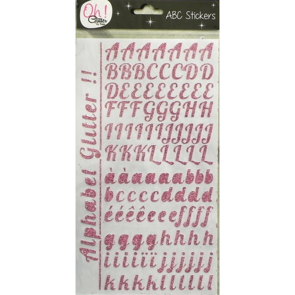 Alphabet Stickers Rose poudré Toga