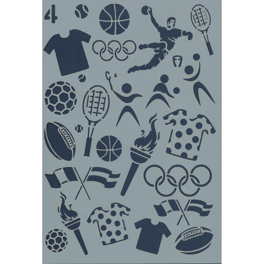 Pochoir Décor Sport Easy Scrap