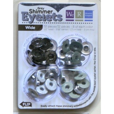 Wide Eyelets Shimmer Grey